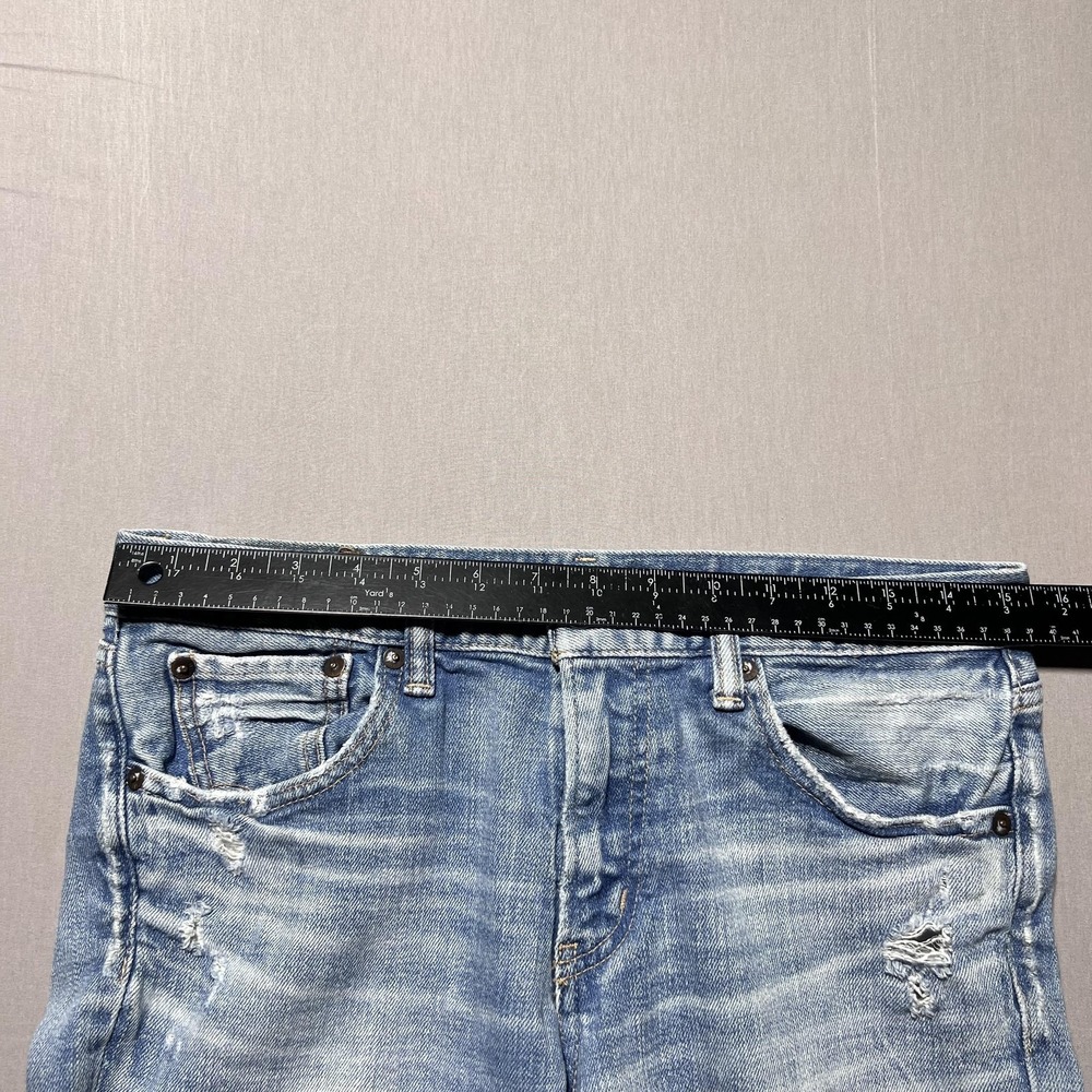 Moussy Vintage Lenwood Skinny Jeans Womens Light Wash Distressed Slim 30x26.5 - Picture 10 of 16